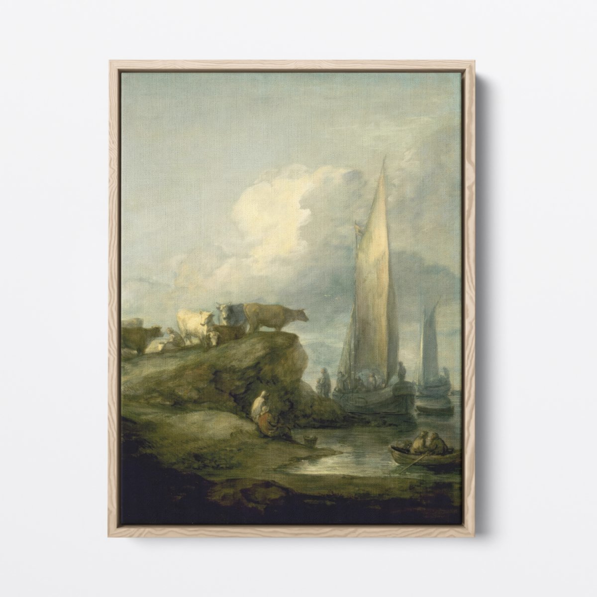 Coastal Scene with Shipping and Cattle | Thomas Gainsborough | Ave Legato Art Prints