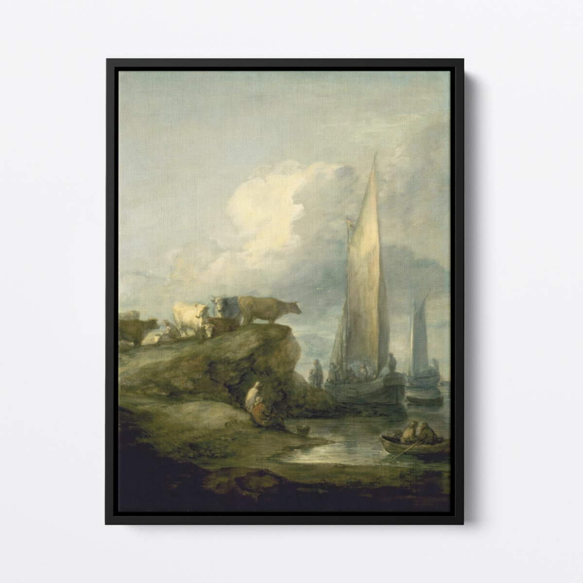 Coastal Scene with Shipping and Cattle | Thomas Gainsborough | Ave Legato Art Prints