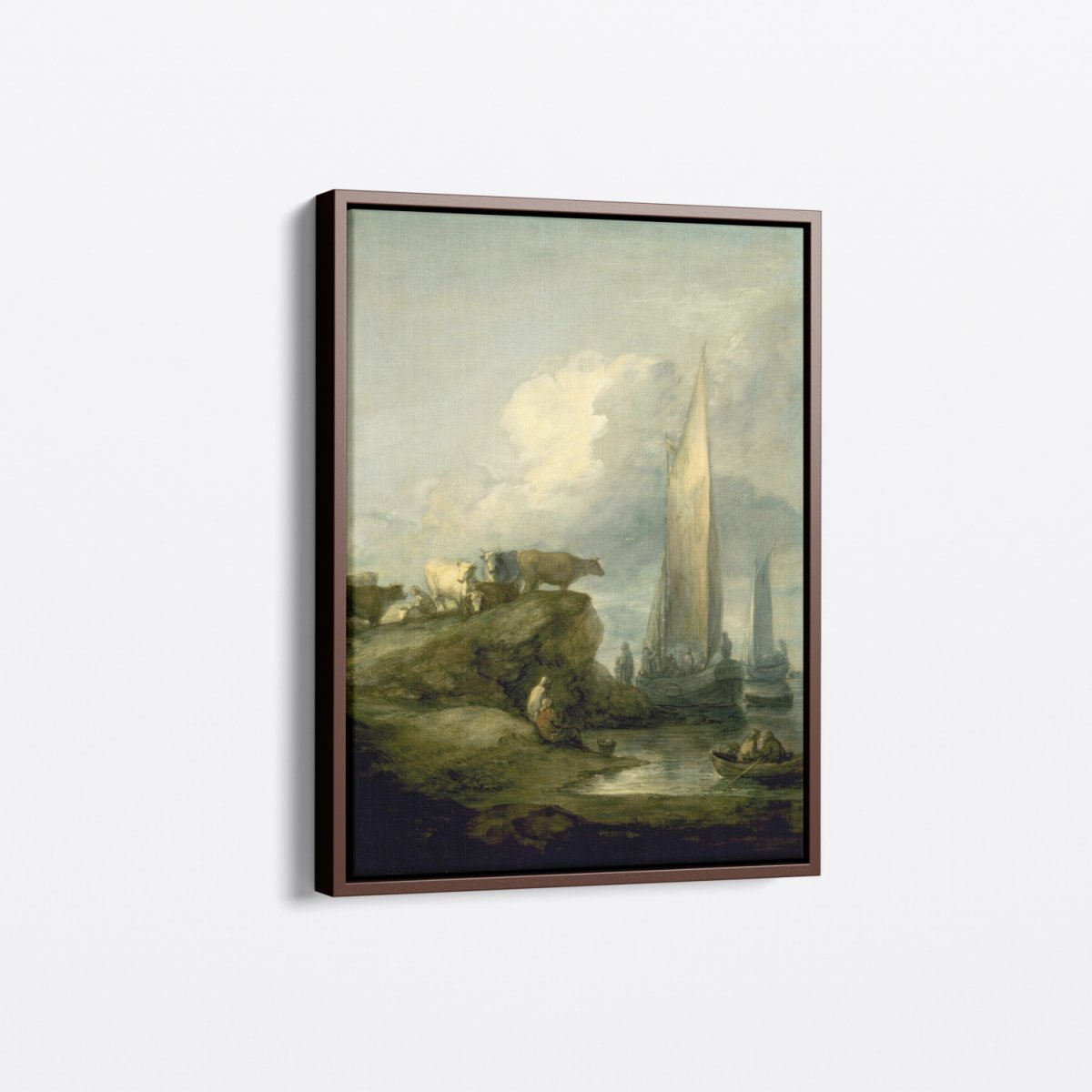 Coastal Scene with Shipping and Cattle | Thomas Gainsborough | Ave Legato Art Prints