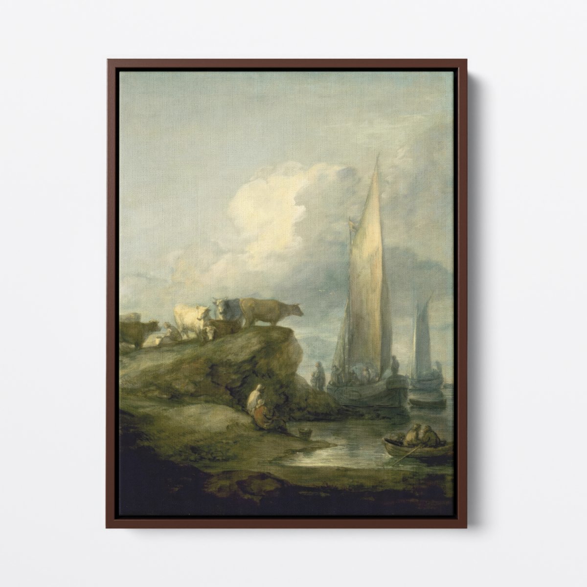 Coastal Scene with Shipping and Cattle | Thomas Gainsborough | Ave Legato Art Prints