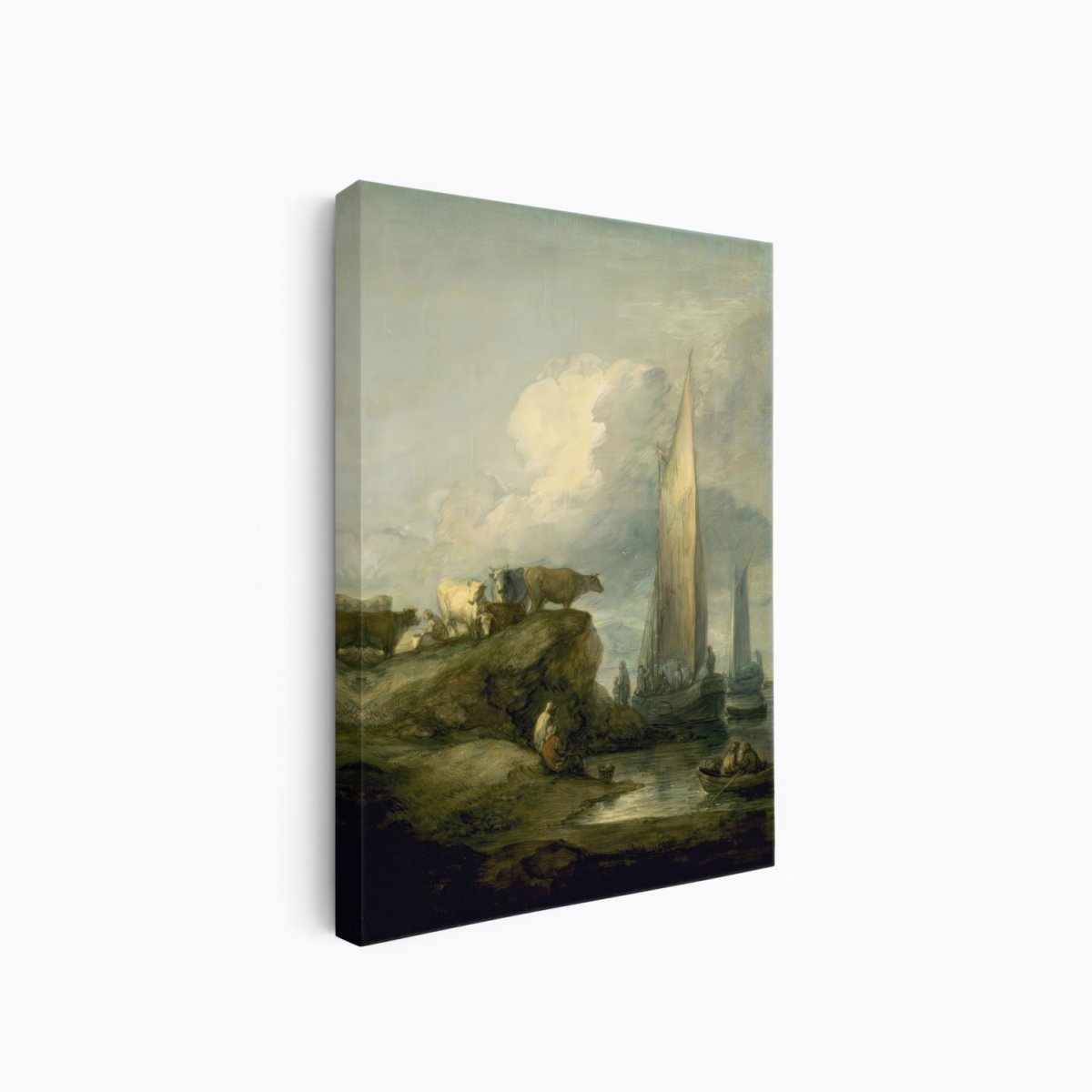 Coastal Scene with Shipping and Cattle | Thomas Gainsborough | Ave Legato Art Prints