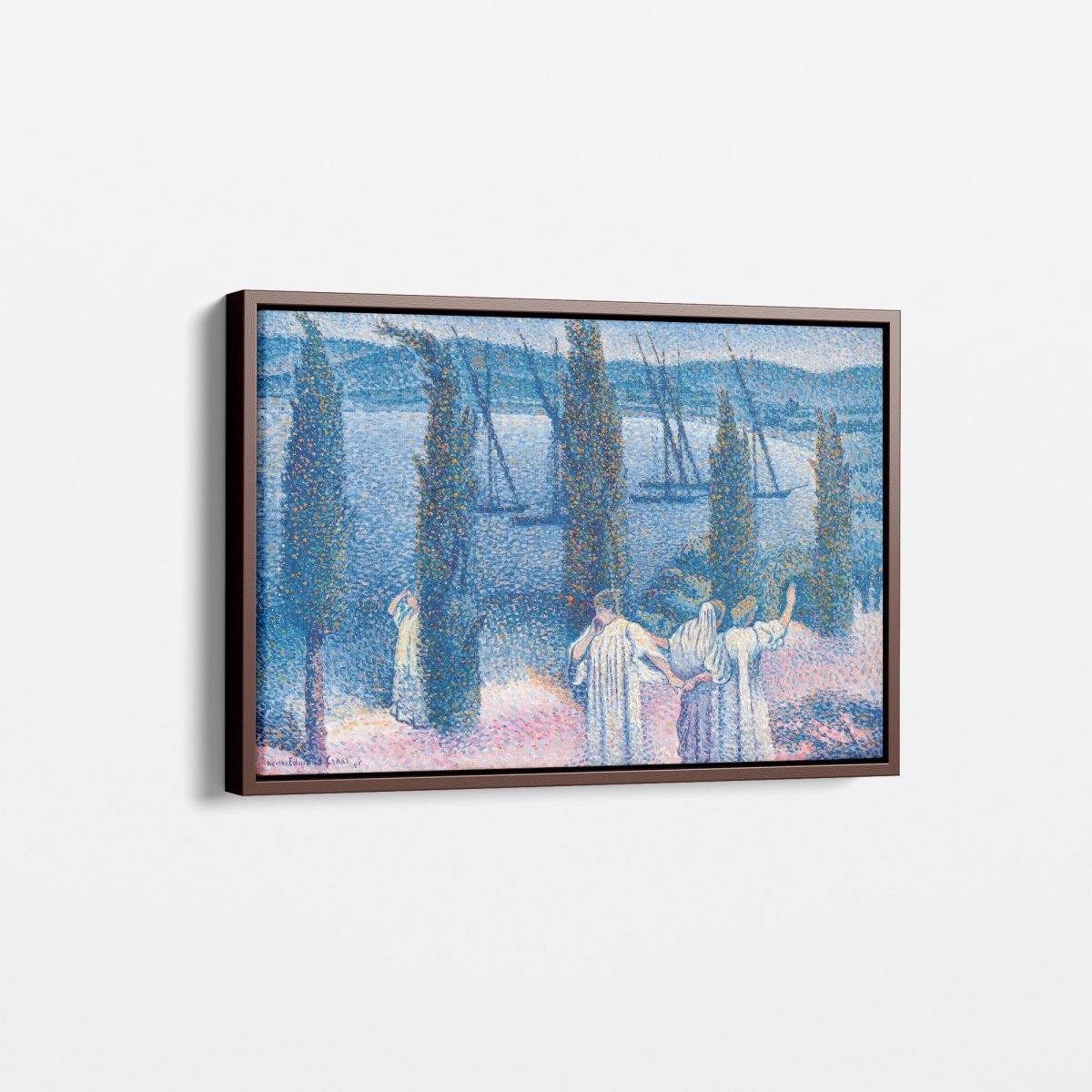 Coastal View with Cypress Trees | Henri - Edmond Cross | Ave Legato Art Prints