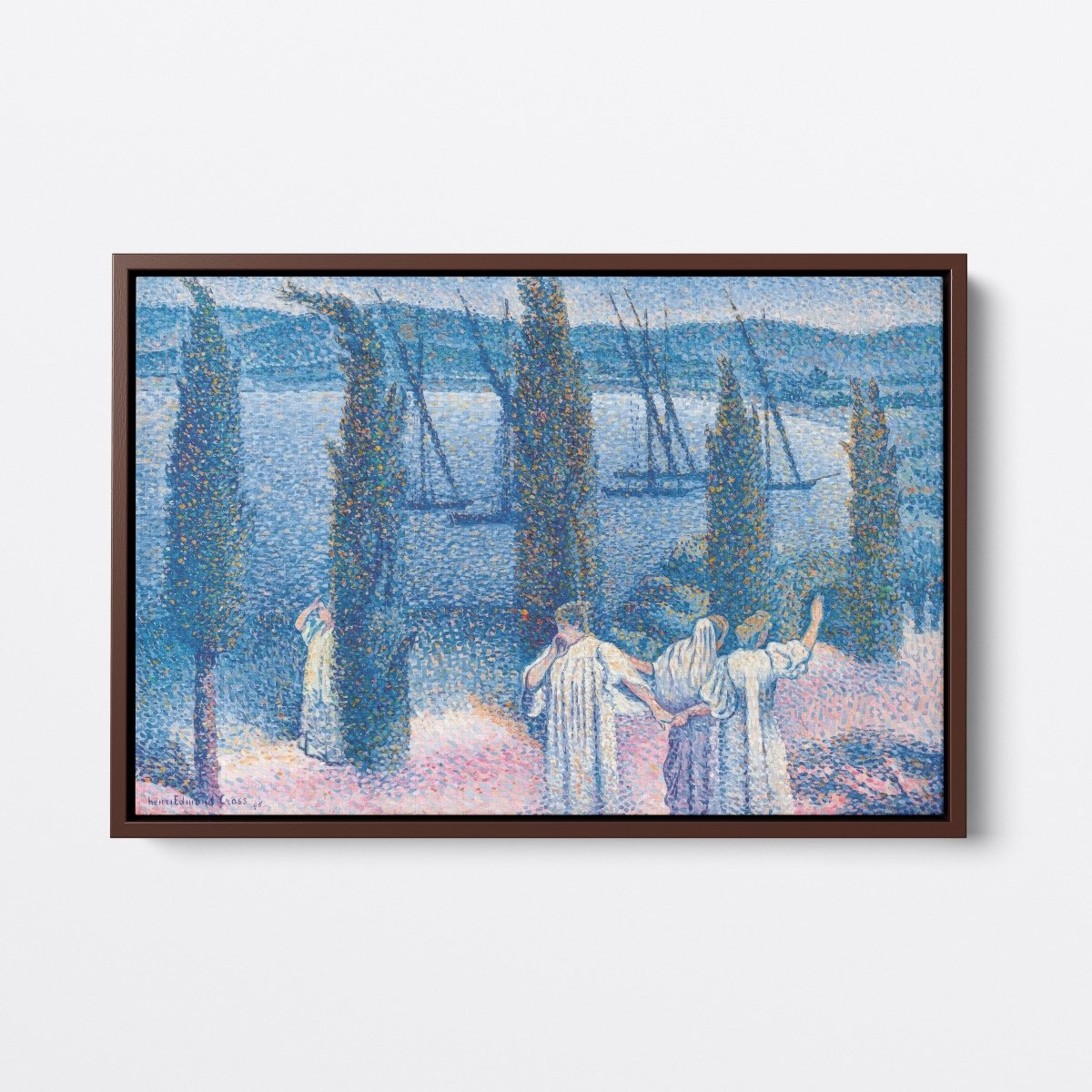 Coastal View with Cypress Trees | Henri - Edmond Cross | Ave Legato Art Prints