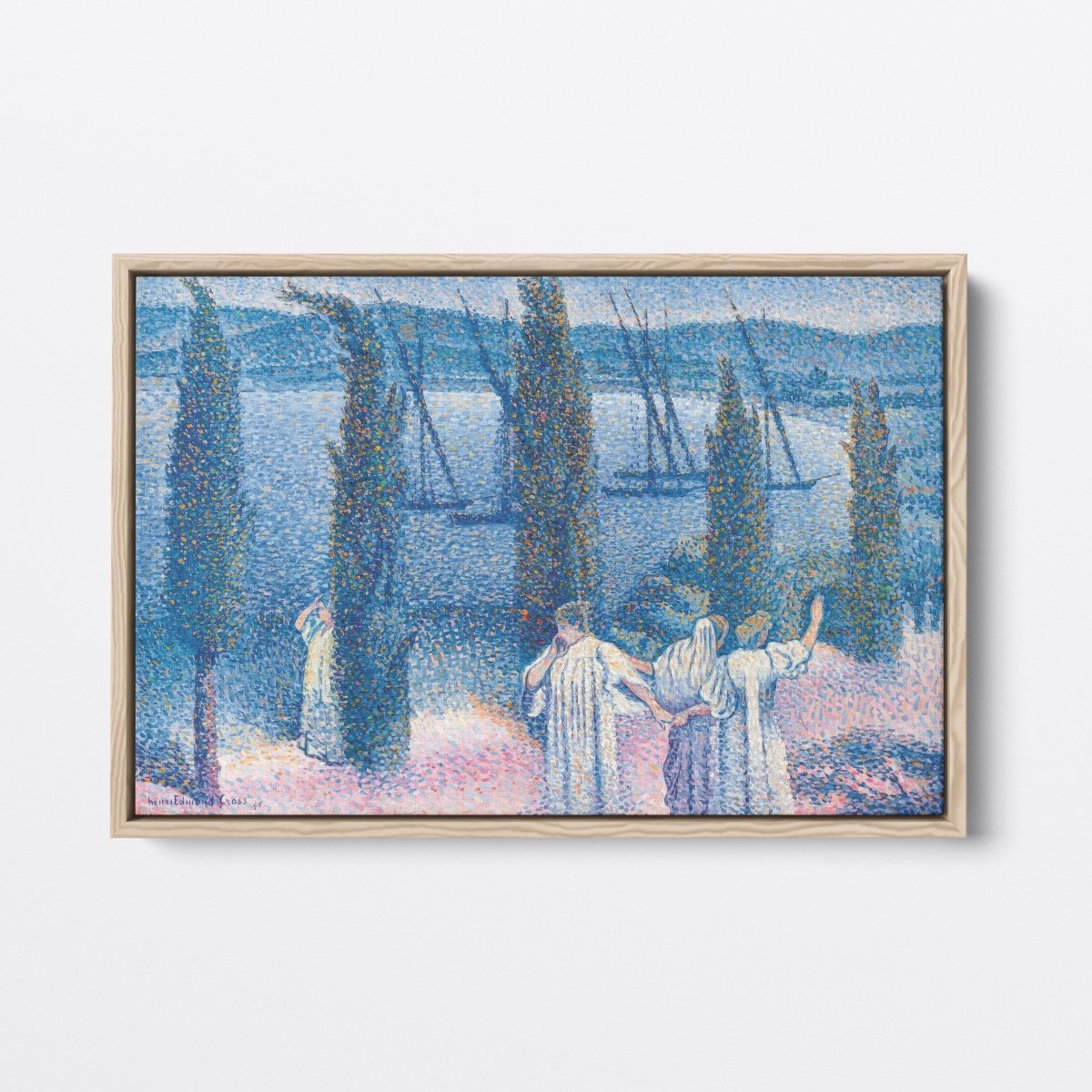 Coastal View with Cypress Trees | Henri - Edmond Cross | Ave Legato Art Prints