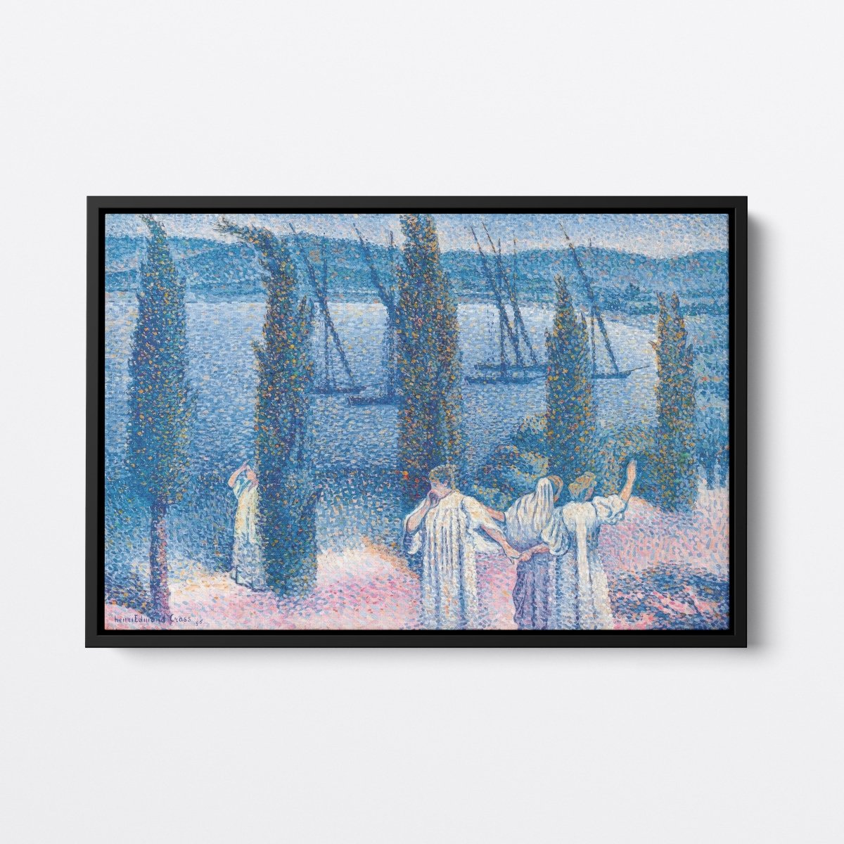 Coastal View with Cypress Trees | Henri - Edmond Cross | Ave Legato Art Prints