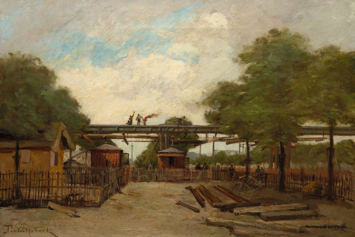 Construction of an Elevated Railway | Paul Trouillebert | Ave Legato Art Prints