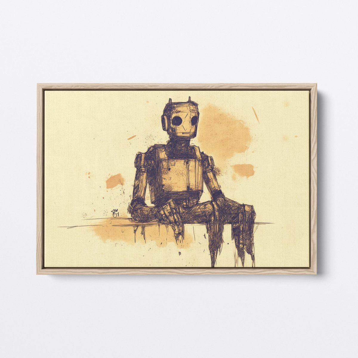 Contemplative Robot | Ave Legato | Ave Legato Art Prints