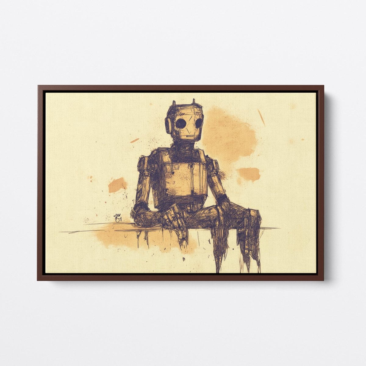 Contemplative Robot | Ave Legato | Ave Legato Art Prints