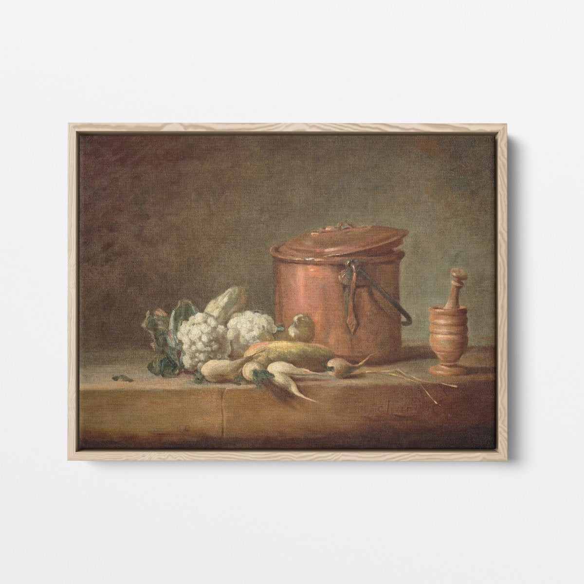 Copper Pot, Cauliflowers and Squeezer | Jean - Baptiste - Simeon Chardin | Ave Legato Art Prints