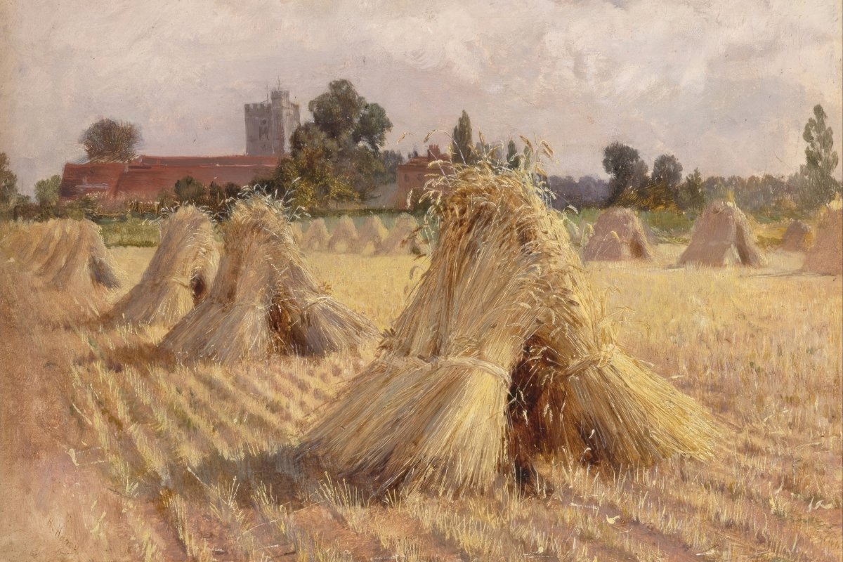 Corn Stooks | Bray Church | Ave Legato Art Prints