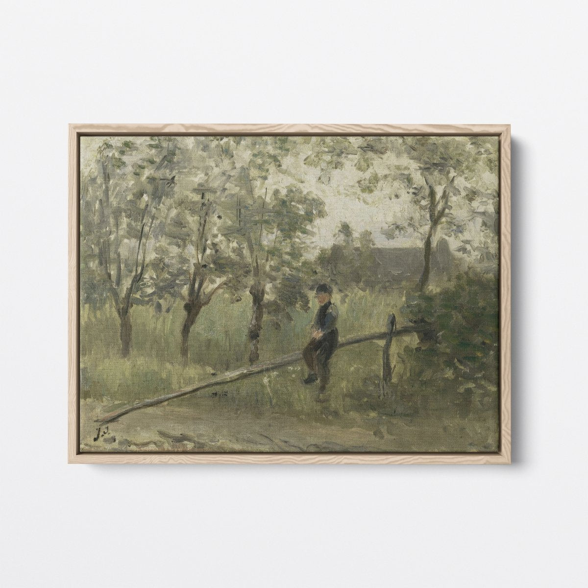 Country Boy on a Pole Barrier | Jozef Israëls | Ave Legato Art Prints