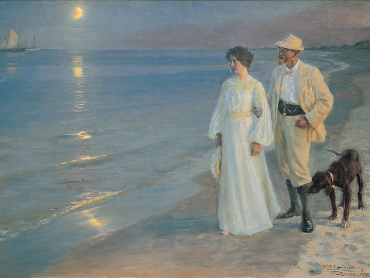 Couple on Skagen Beach | Peder Krøyer | Ave Legato Art Prints