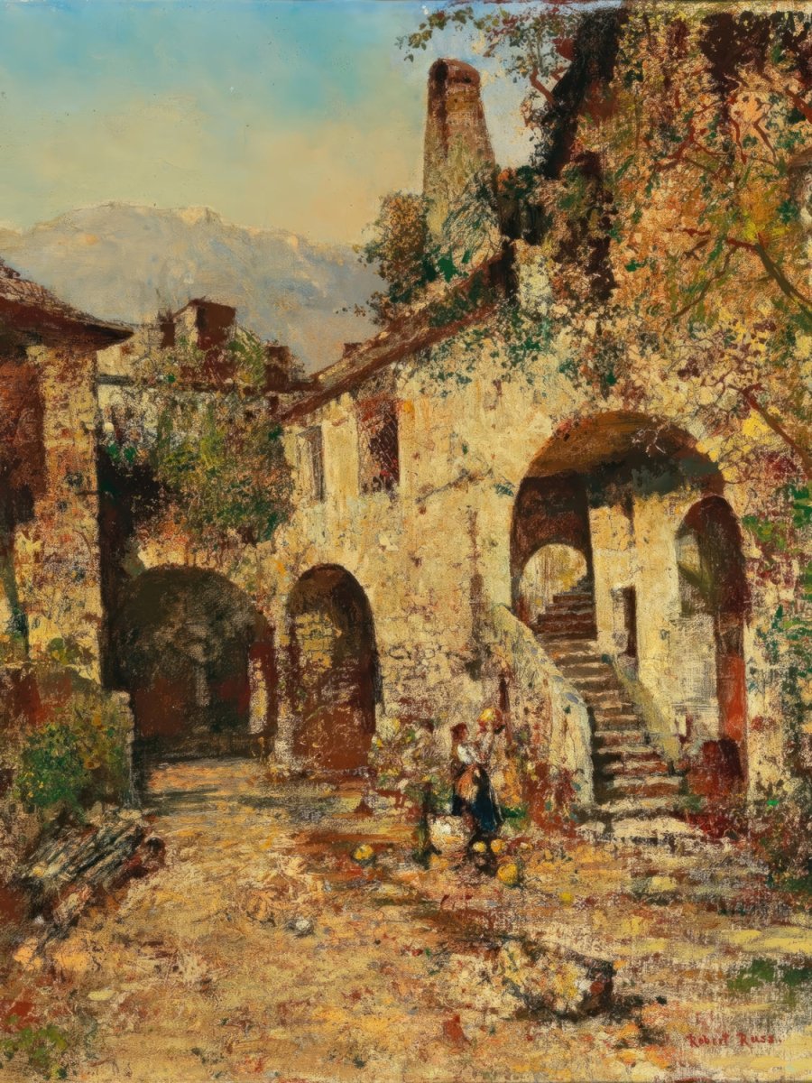 Courtyard in Weissenkirchen | Robert Russ | Ave Legato Art Prints