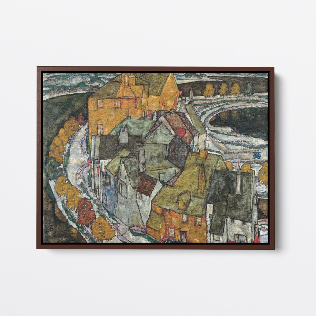 Crescent of Houses II (Island Town) | Egon Schiele | Ave Legato Art Prints