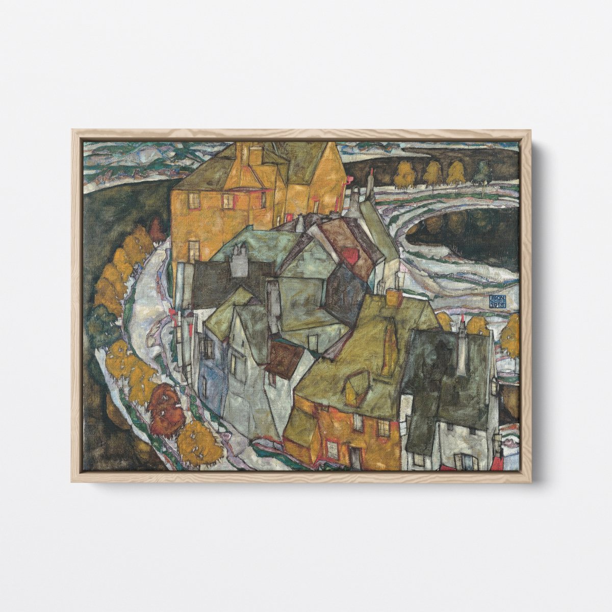 Crescent of Houses II (Island Town) | Egon Schiele | Ave Legato Art Prints