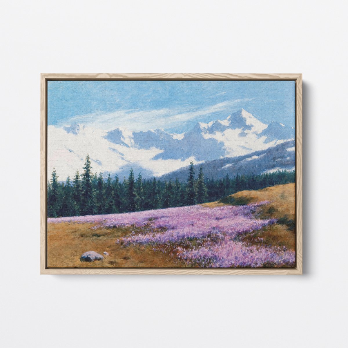 Crocuses with Snowy Mountains | Stanisław Witkiewicz | Ave Legato Art Prints