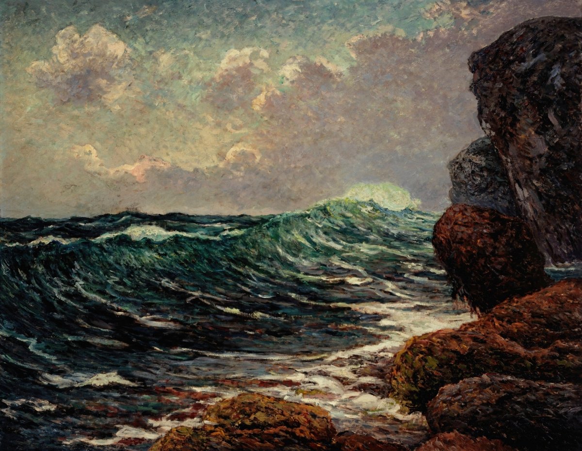 Crystal Waves at Port - Blanc | Maxime Maufra | Ave Legato Art Prints