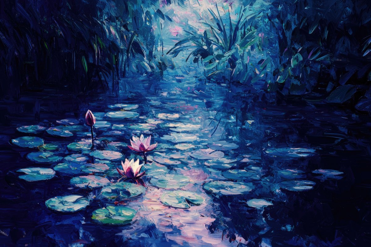 Dark Water Lilies | Ave Legato | Ave Legato Art Prints