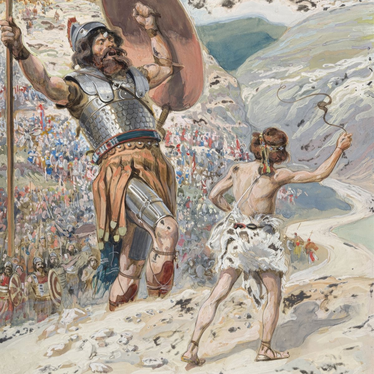 David Slings the Stone | James Tissot | Ave Legato Art Prints