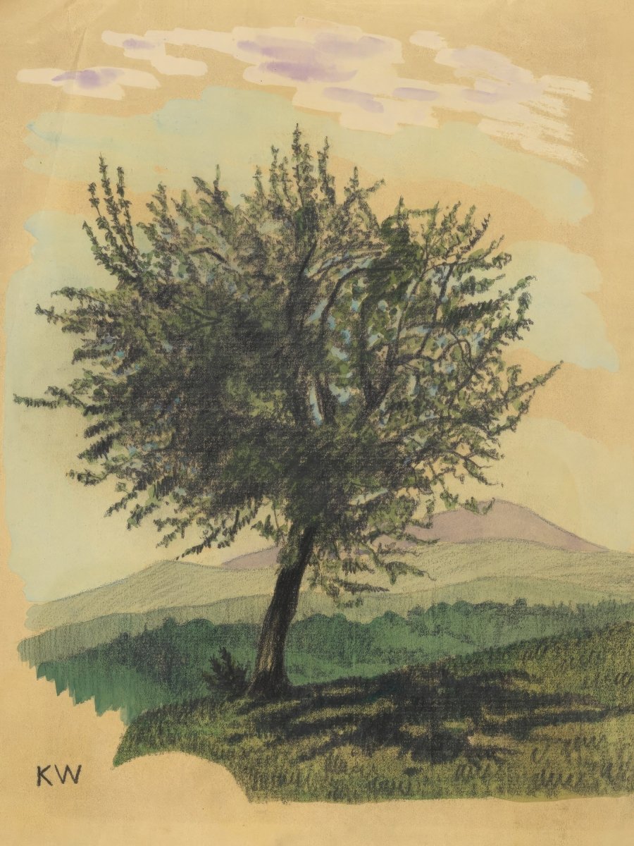 Deciduous Tree in Landscape | Karl Wiener | Ave Legato Art Prints