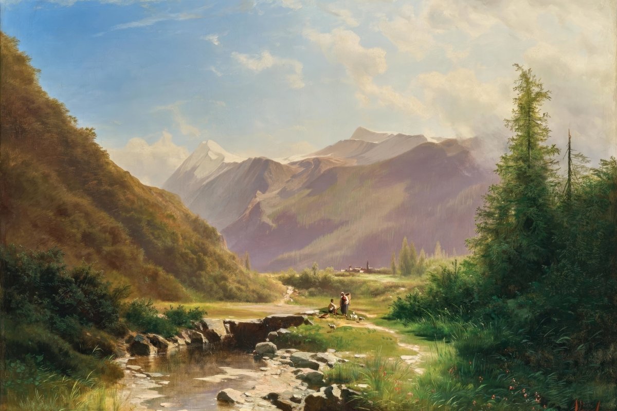 Distant Mountain Landscape | Leopold Vöscher | Ave Legato Art Prints