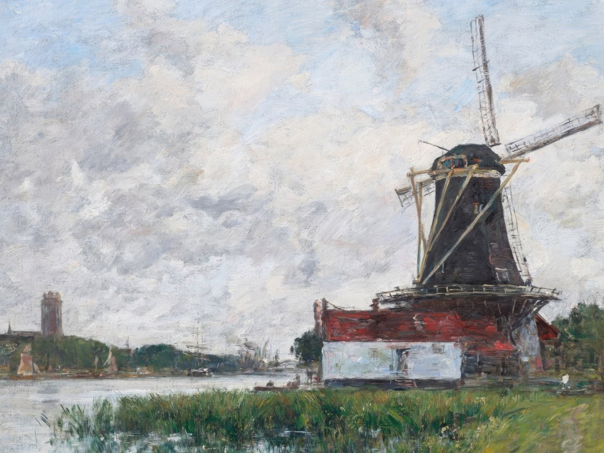 Dordrecht, Windmill on the Banks | Eugène Boudin | Ave Legato Art Prints