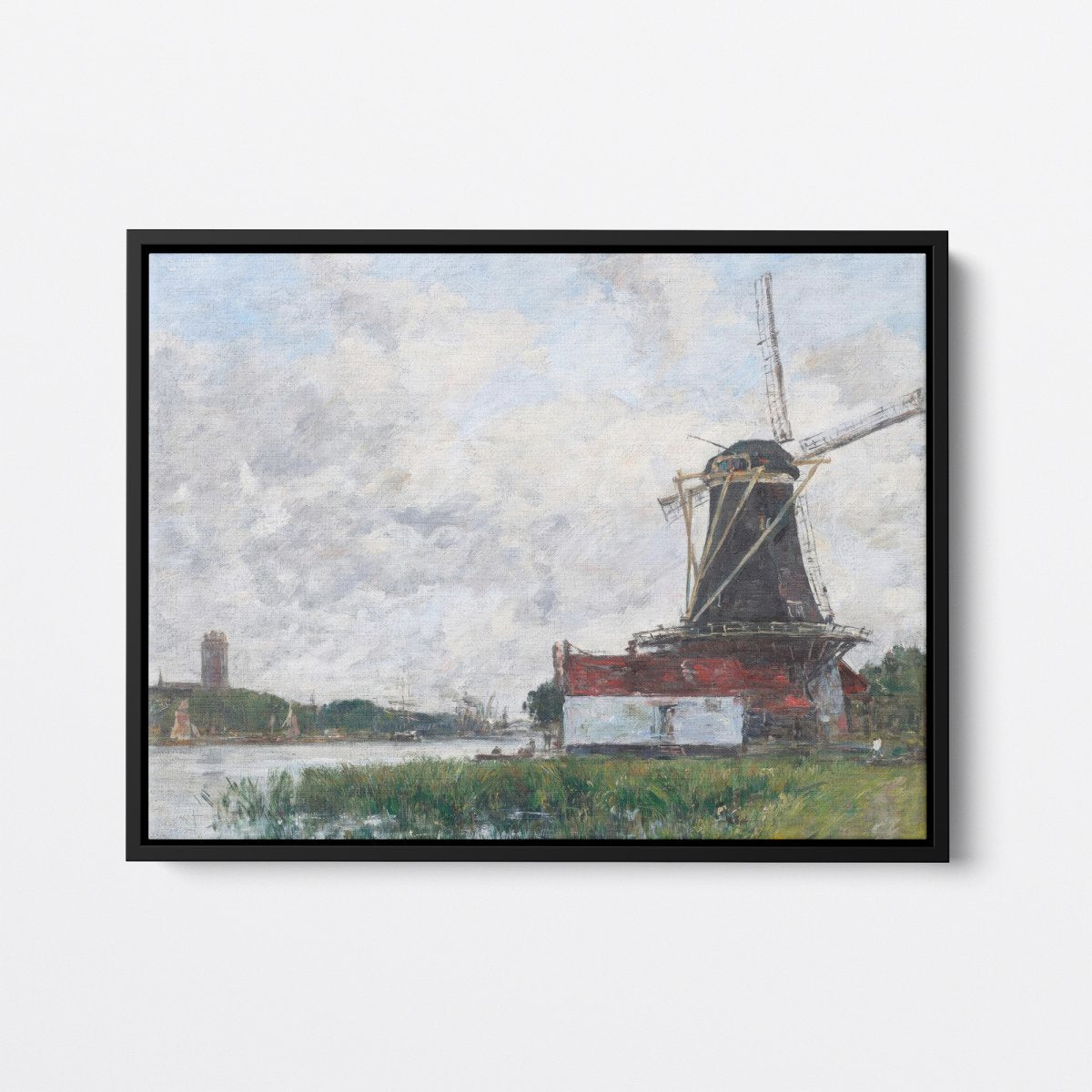 Dordrecht, Windmill on the Banks | Eugène Boudin | Ave Legato Art Prints