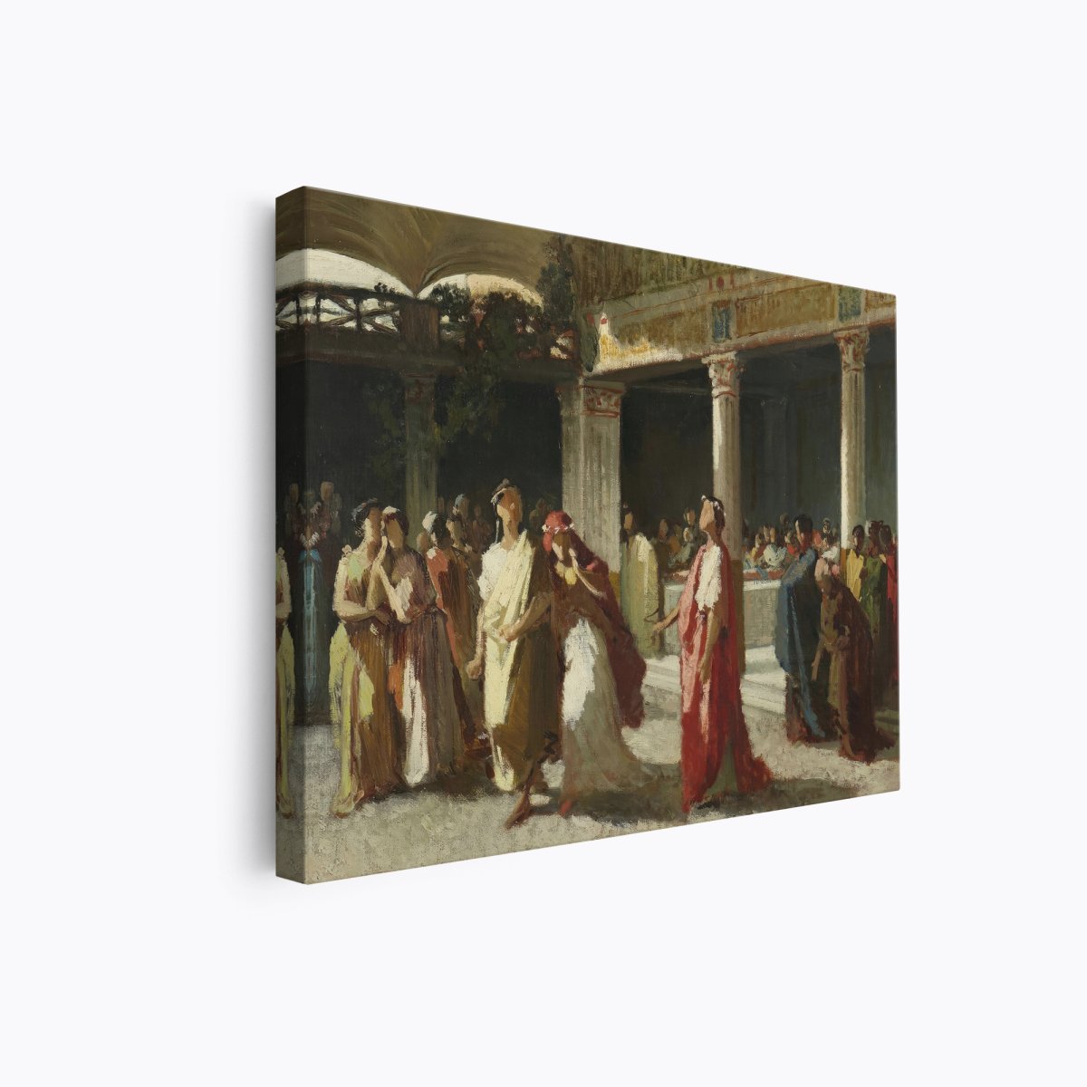 Dramatic Scene in a Roman Court | Edmund Leighton | Ave Legato Art Prints