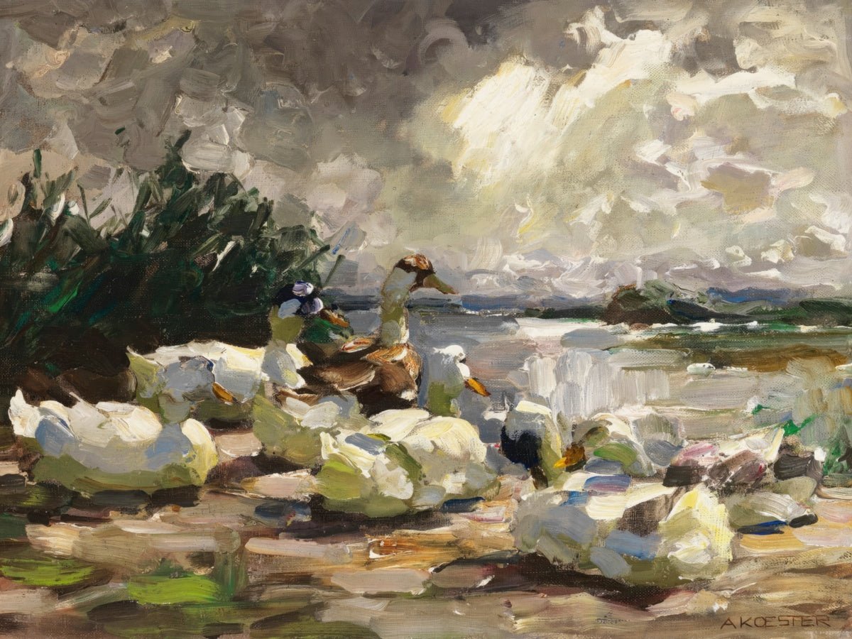 Ducks at the Shore | Alexander Koester | Ave Legato Art Prints