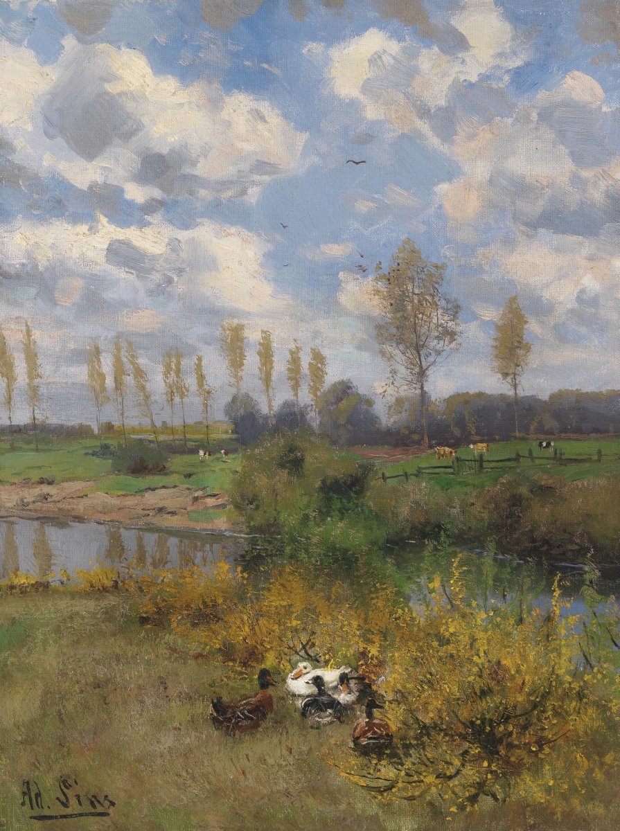 Ducks by the River | Adolf Lins | Ave Legato Art Prints