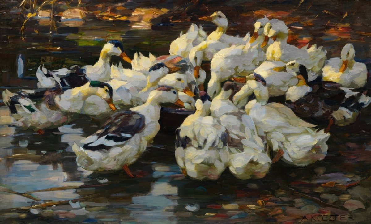 Ducks Feeding II | Alexander Koester | Ave Legato Art Prints