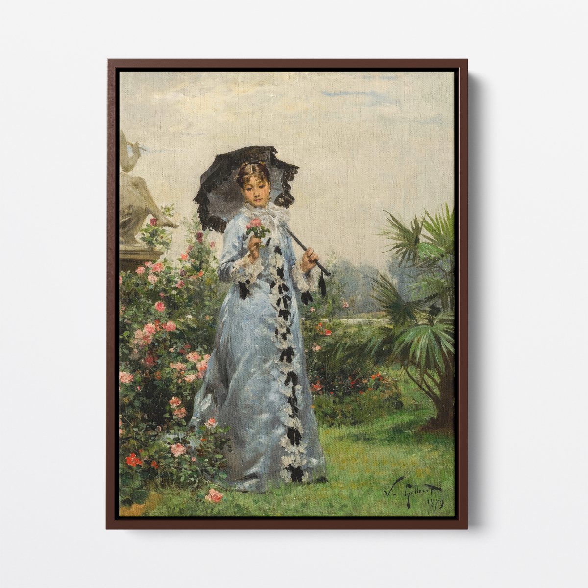 Elegant Woman with a Rose | Victor Gabriel Gilbert | Ave Legato Art Prints