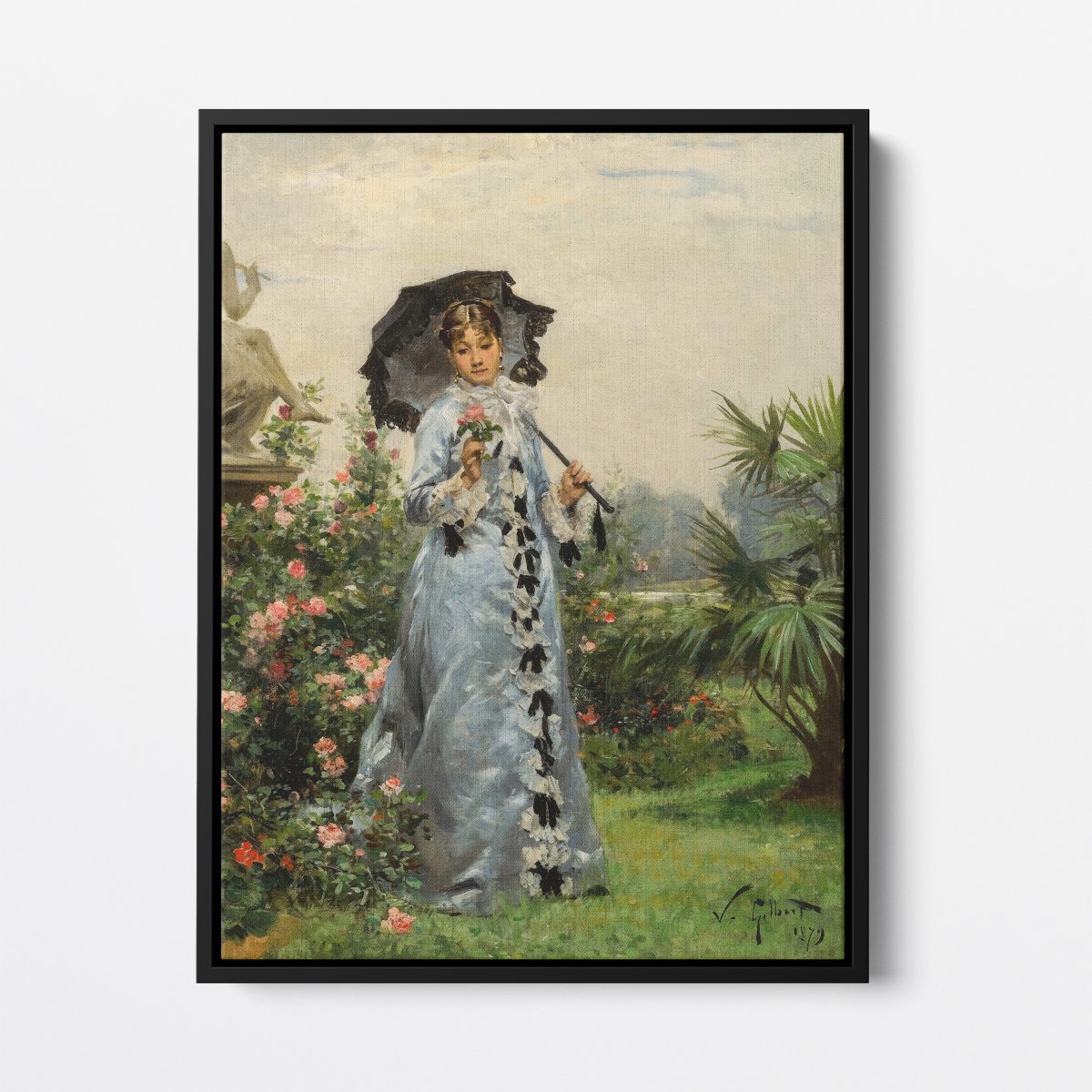 Elegant Woman with a Rose | Victor Gabriel Gilbert | Ave Legato Art Prints