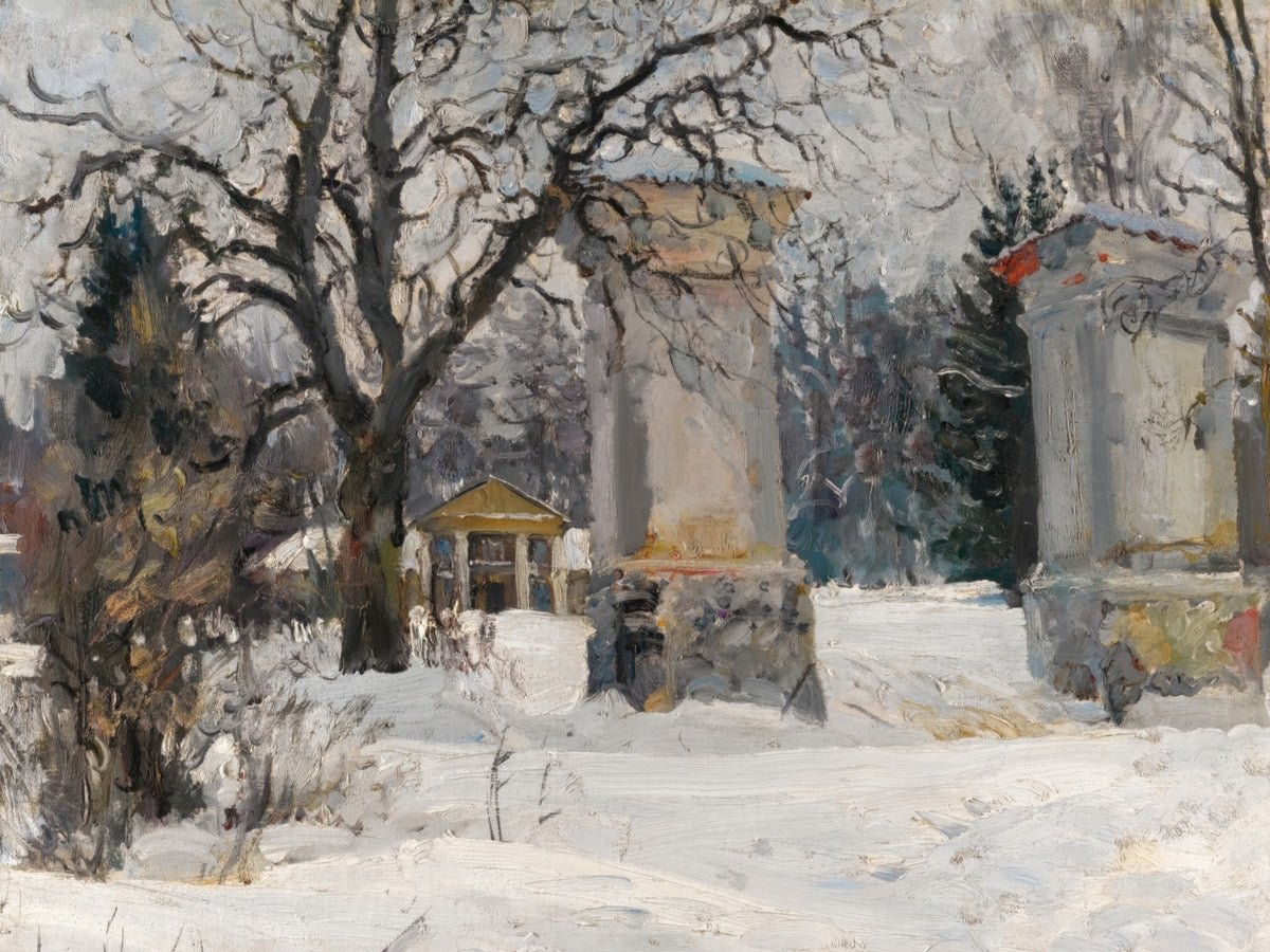 Entrance to an Estate in Winter | Sergei Vinogradov | Ave Legato Art Prints