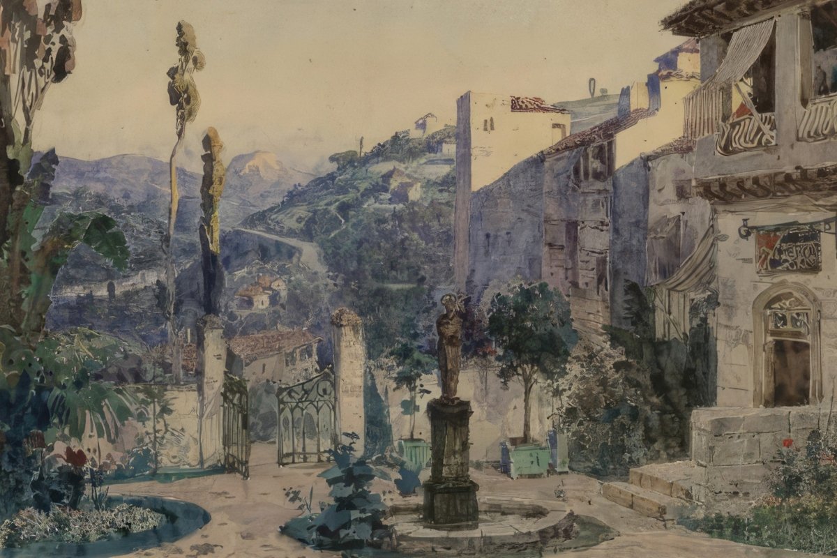 Estate Courtyard | Vasili Polenov | Ave Legato Art Prints