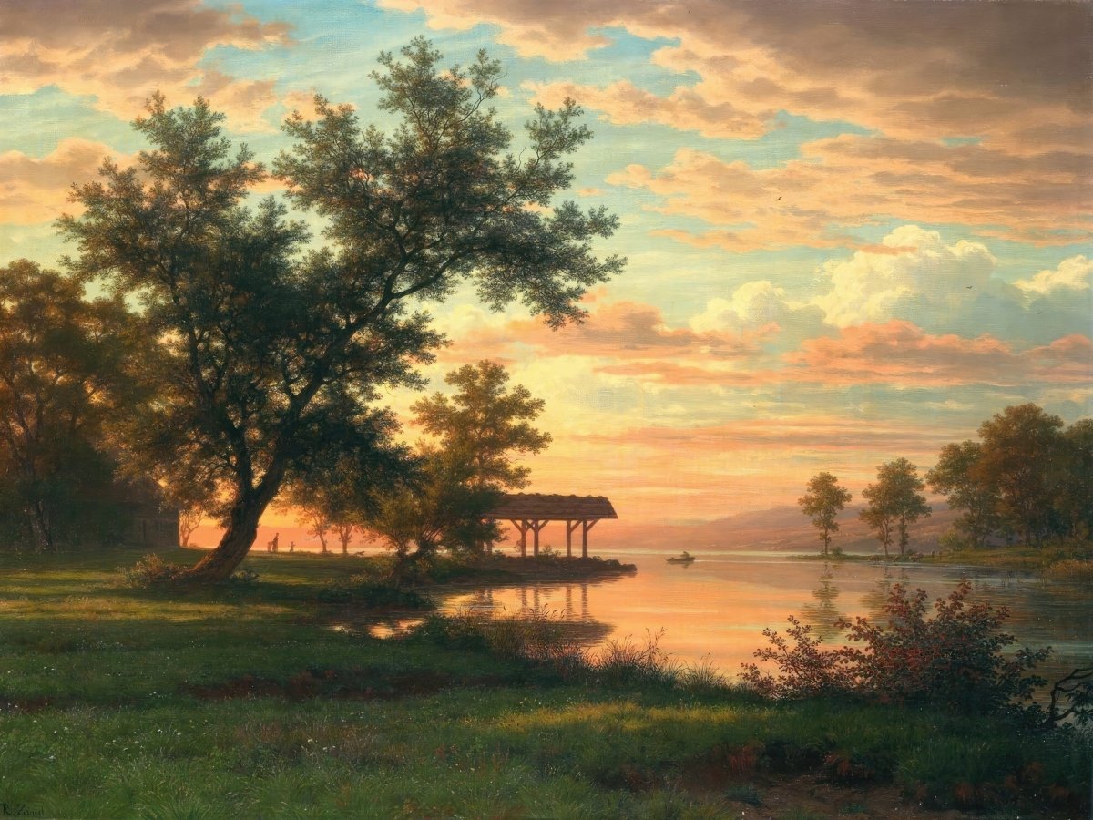 Evening Atmosphere by the Lakeside | Robert Zünd | Ave Legato Art Prints