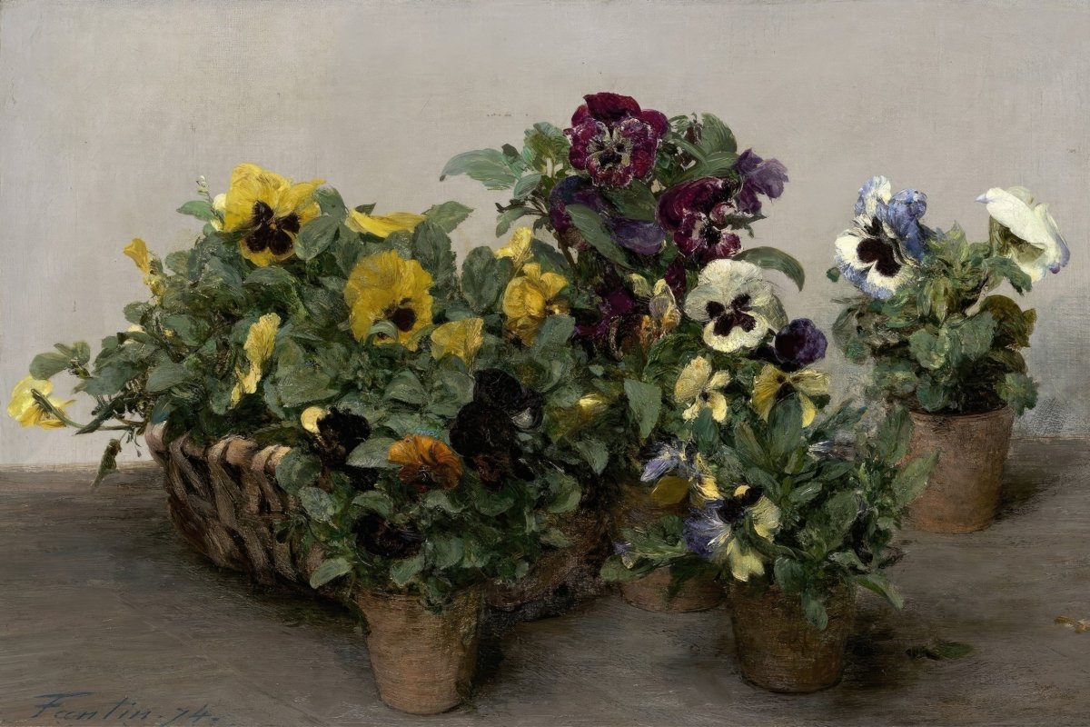 Fantin - Latour's Pansies | Henri Fantin - Latour | Ave Legato Art Prints