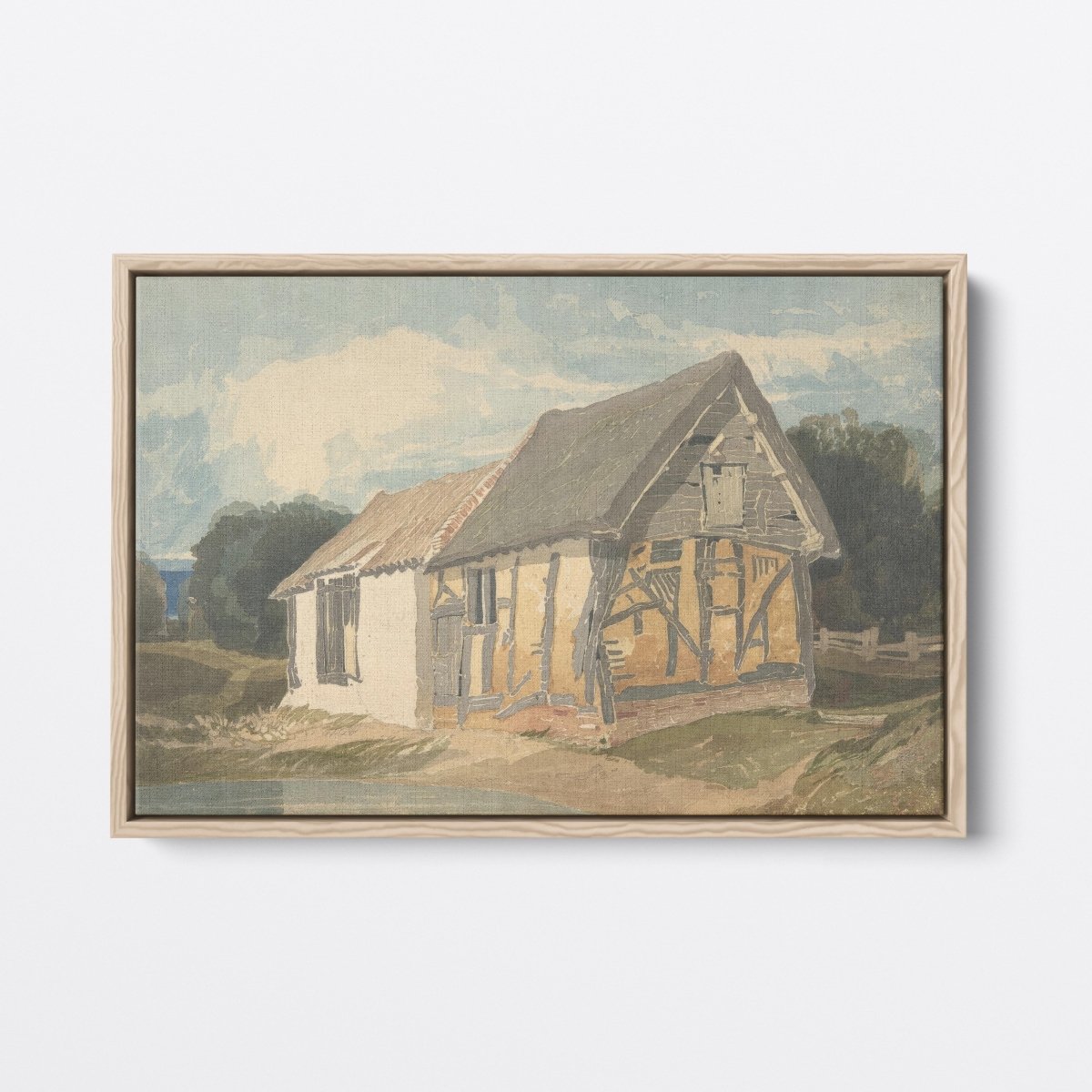 Farm Building by a Pond | John Cotman | Ave Legato Art Prints