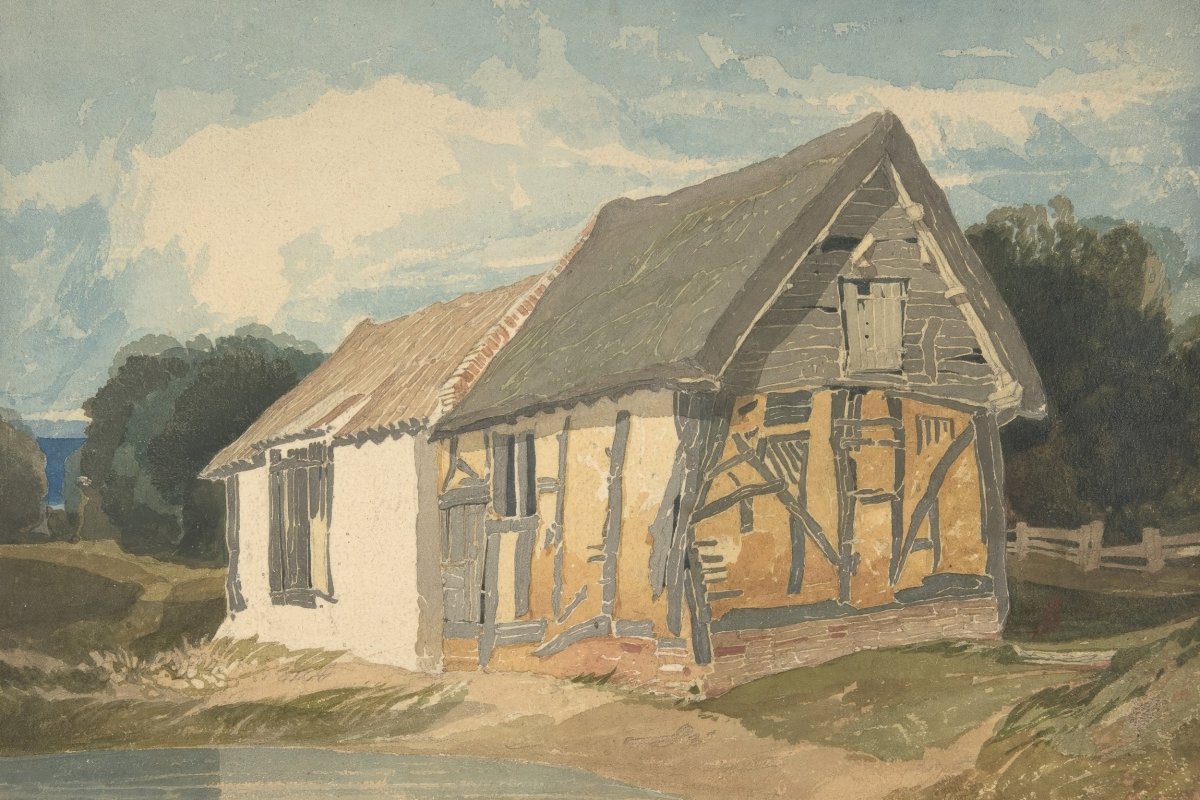 Farm Building by a Pond | John Cotman | Ave Legato Art Prints