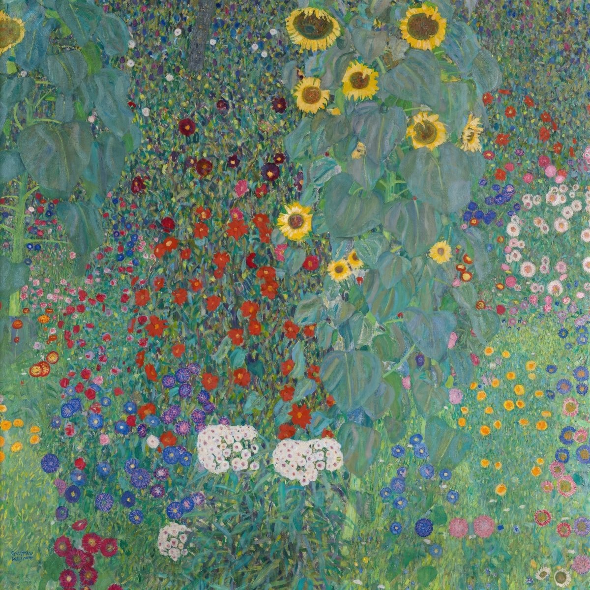 Farm Garden with Sunflowers | Gustav Klimt | Ave Legato Art Prints