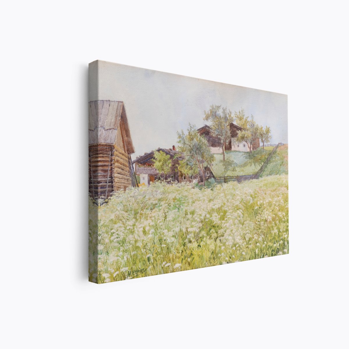 Farm Houses, A White Blooming Field | Marie Egner | Ave Legato Art Prints