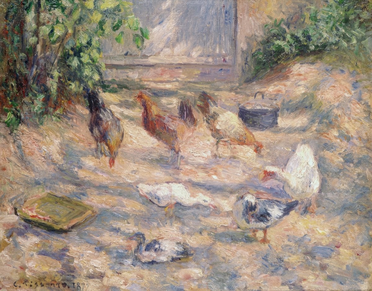 Farmyard at Pontoise | Camille Pissarro | Ave Legato Art Prints