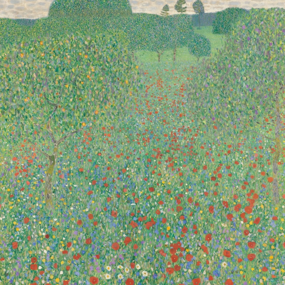 Field of Poppies II | Gustav Klimt | Ave Legato Art Prints