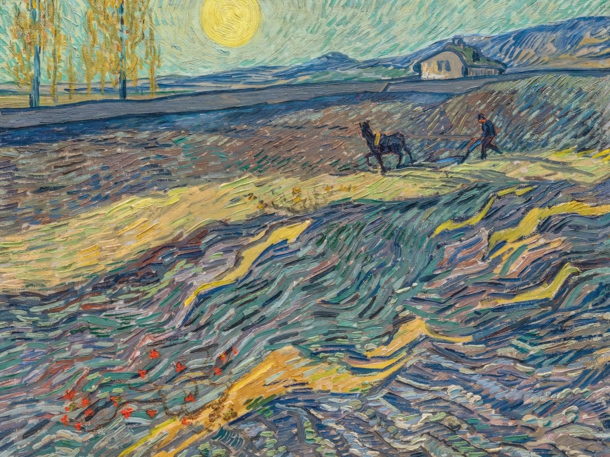 Field with Plowing Farmers | Vincent van Gogh | Ave Legato Art Prints