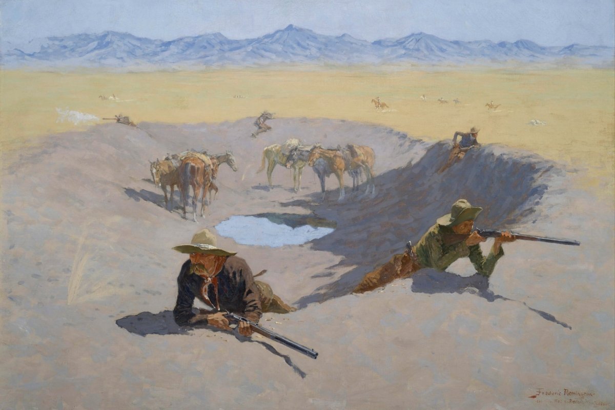 Fight for the Waterhole | Frederic Remington | Ave Legato Art Prints