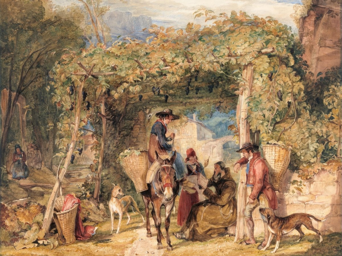 Figures and Animals in a Vineyard | John Frederick Lewis | Ave Legato Art Prints