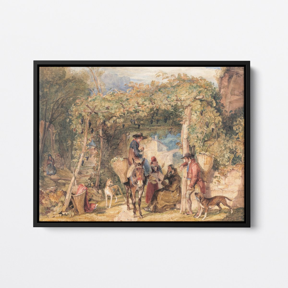 Figures and Animals in a Vineyard | John Frederick Lewis | Ave Legato Art Prints