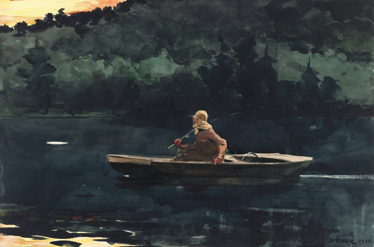 Fisher on the Lake | Winslow Homer | Ave Legato Art Prints