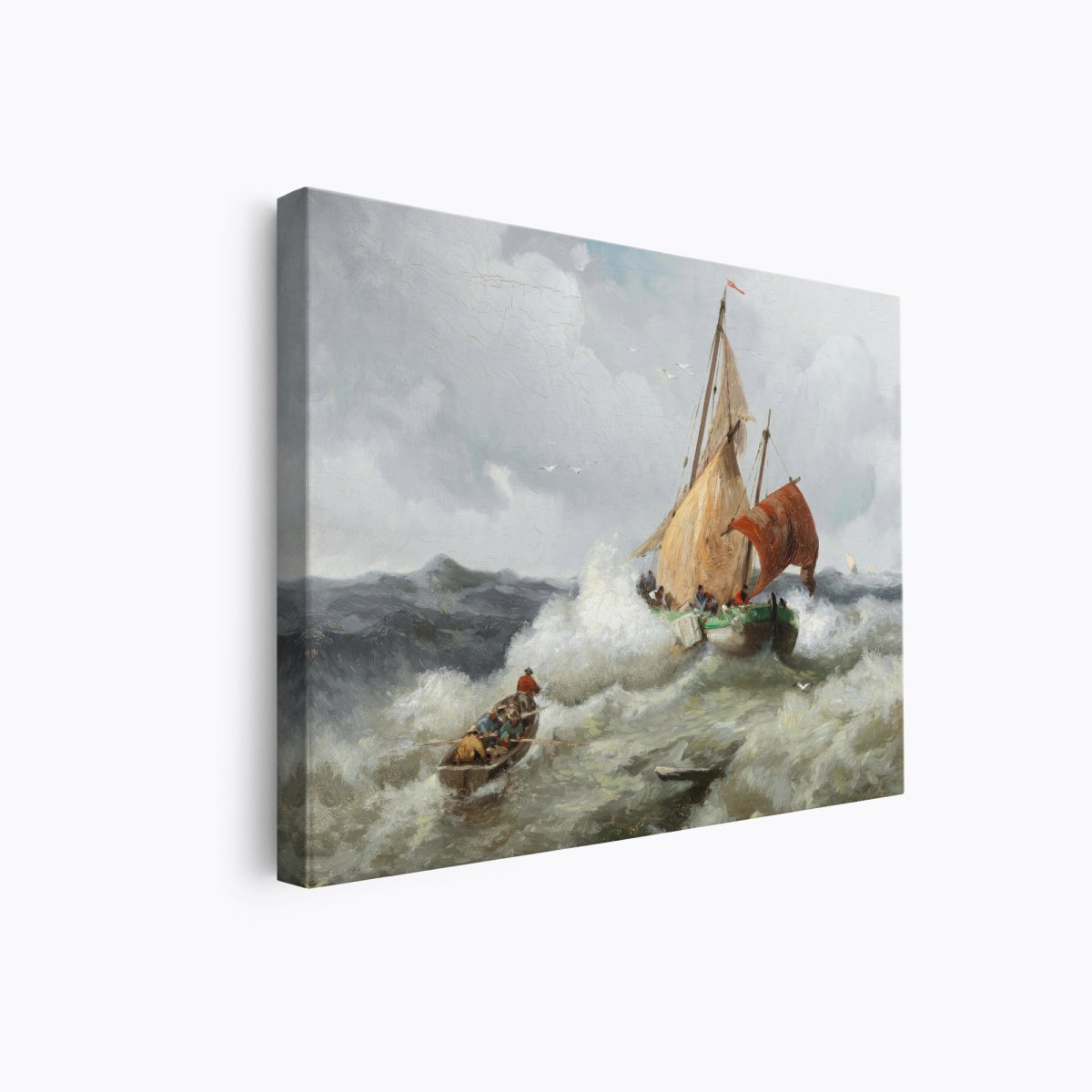 Fisherman in a Stormy Sea | Adolf Kaufmann | Ave Legato Art Prints