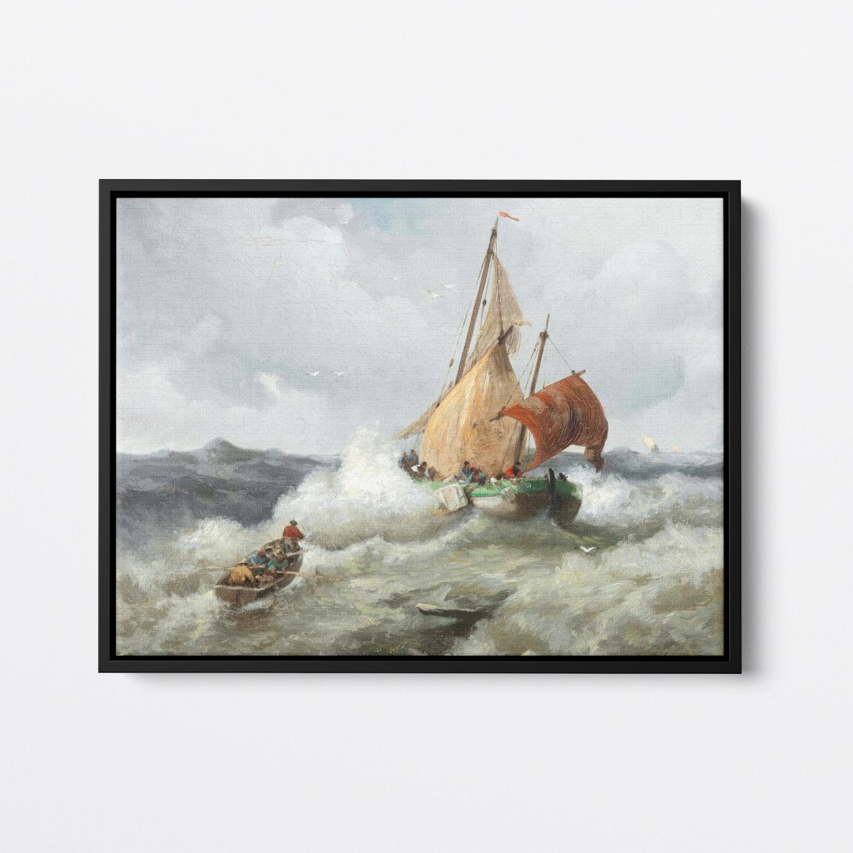 Fisherman in a Stormy Sea | Adolf Kaufmann | Ave Legato Art Prints